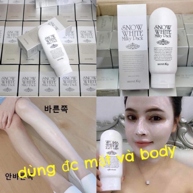 SỮA DƯỠNG THỂ TRẮNG DA SNOW WHITE MILKY PACK