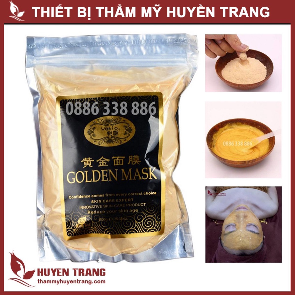 Mặt Nạ Collagen Tinh Chất Sâm Vàng GOLDEN MASK - Thẩm Mỹ Huyền Trang NANOCEE