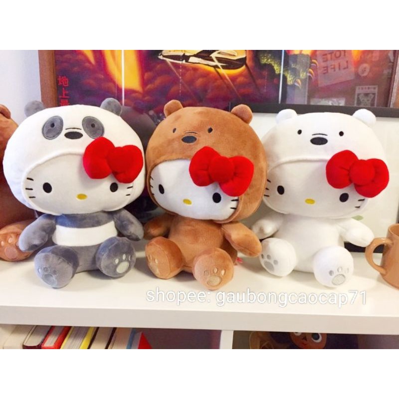 Gấu bông, thú nhồi bông Mèo Hello Kitty Cosplay 3 anh em nhà gấu