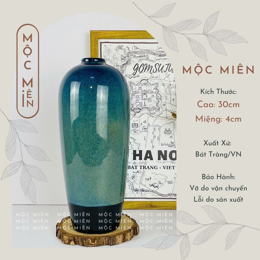 Bình hoa gốm lọ hoa men hoả biến MP decor trang trí nhiều kích cỡ, Mộc Miên gommocmien, gốm sứ bát tràng