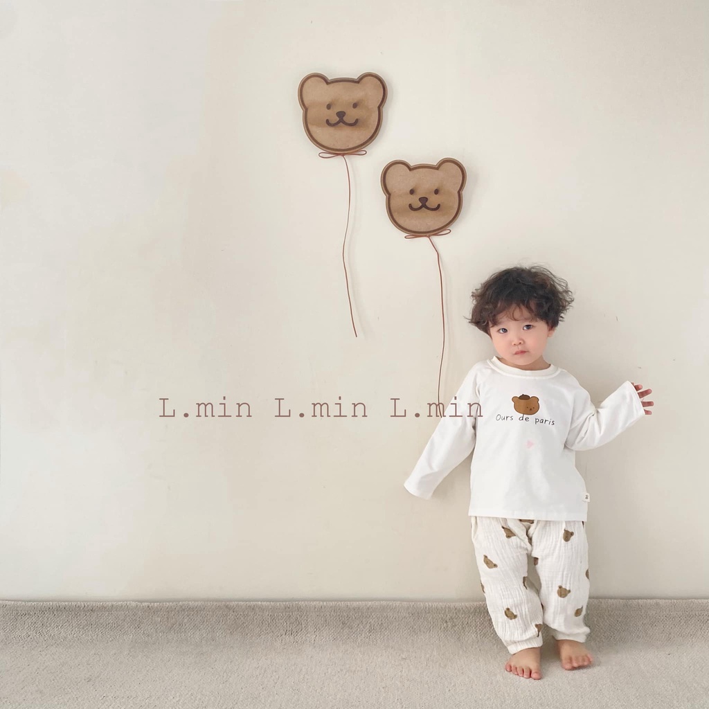 Set 2 gấu bong bóng gỗ l.min