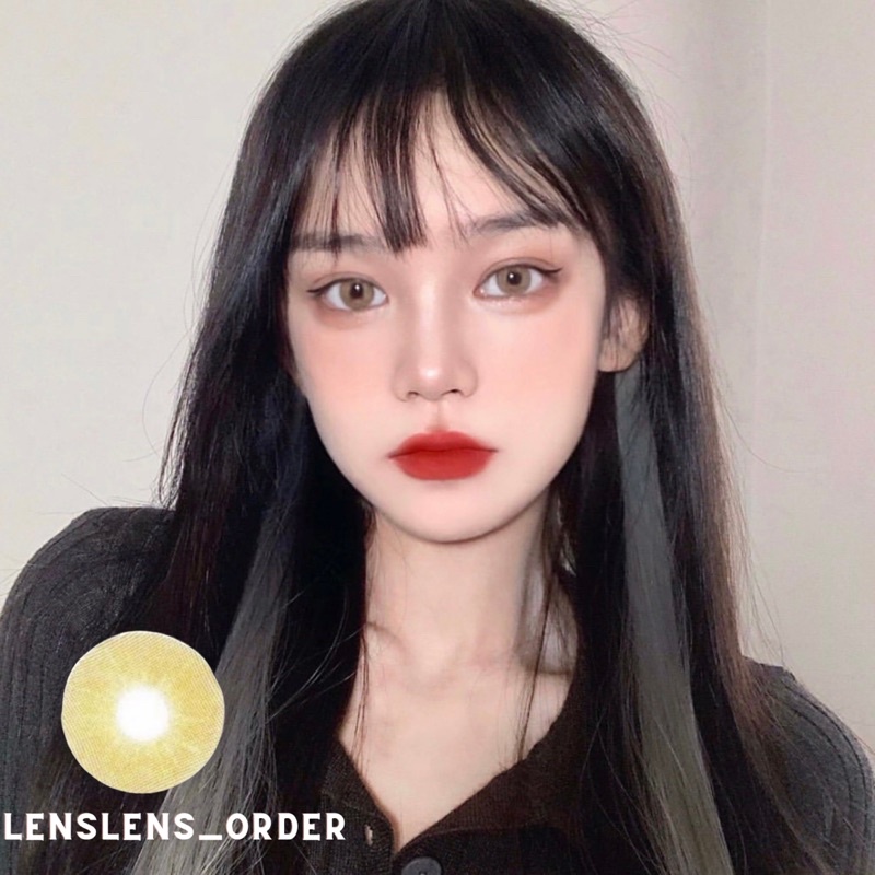 Kính Áp Tròng Lens Mắt Nâu Tây Sáng Đủ Độ Cận 0-9 Độ [Vui Lòng Đặt 2 Chiếc]