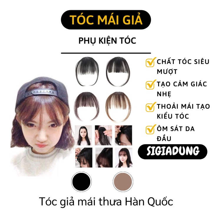 [SGD] Tóc Giả - Tóc Mái Giả Thưa Phong Cách Hàn Quốc Siêu Mượt, Ôm Sát Da Đầu 7133