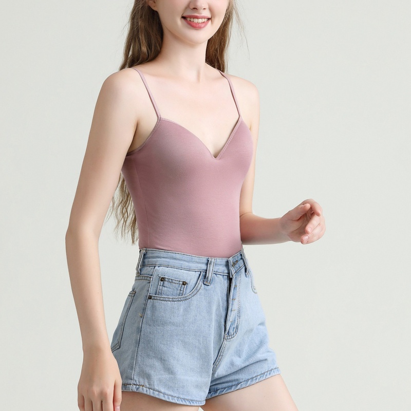 Brroa Áo Tank Top Hai Dây Có Đệm Ngực Gợi Cảm Cho Nữ