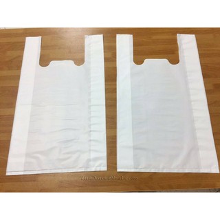 Túi xốp siêu thị trắng sữa - Hàng không in hình- Túi xốp có quai