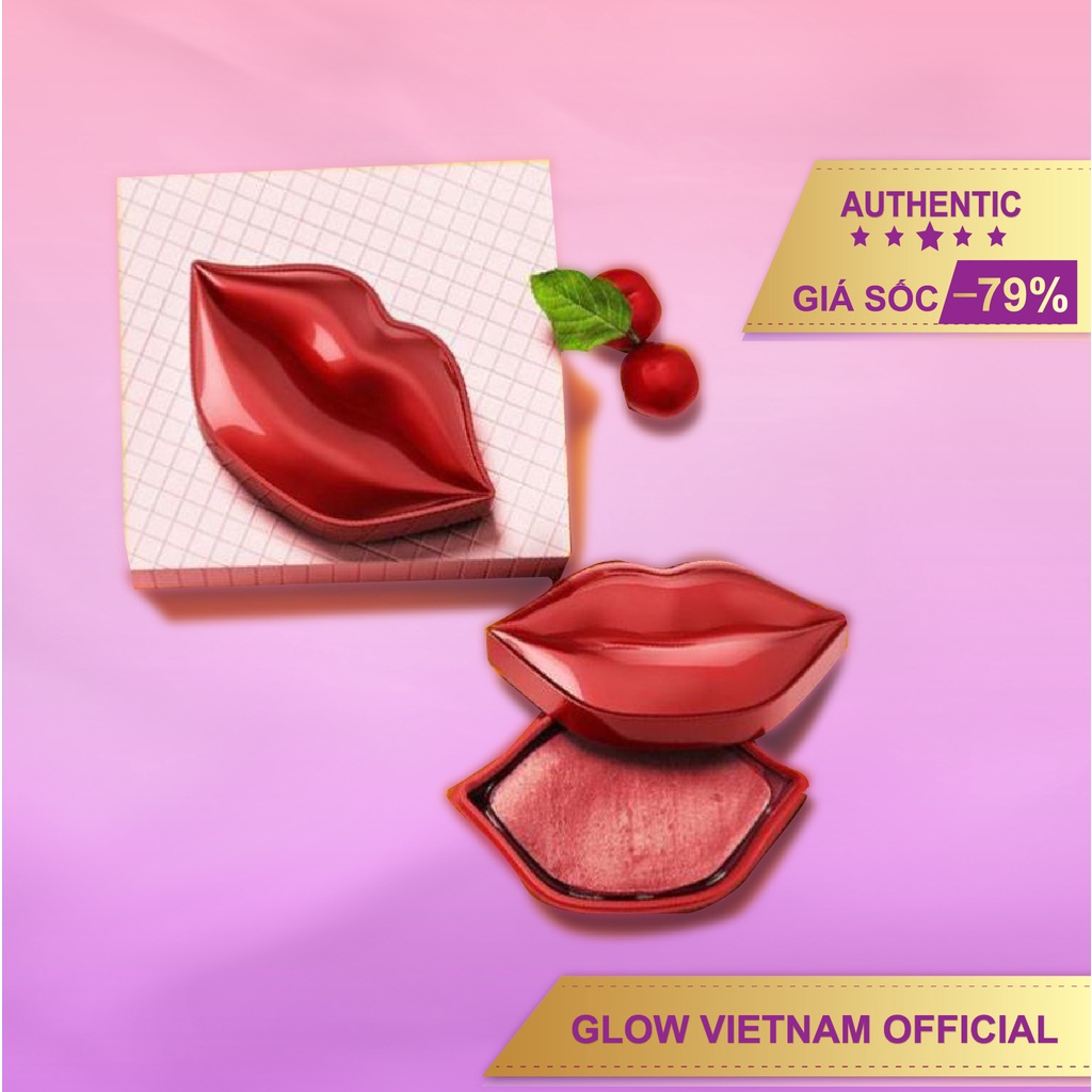 Combo 20 Miếng Mặt Nạ Collagen Dưỡng Hồng Môi Vị Cherry Thơm Ngọt Cao Cấp - Glow Vietnam