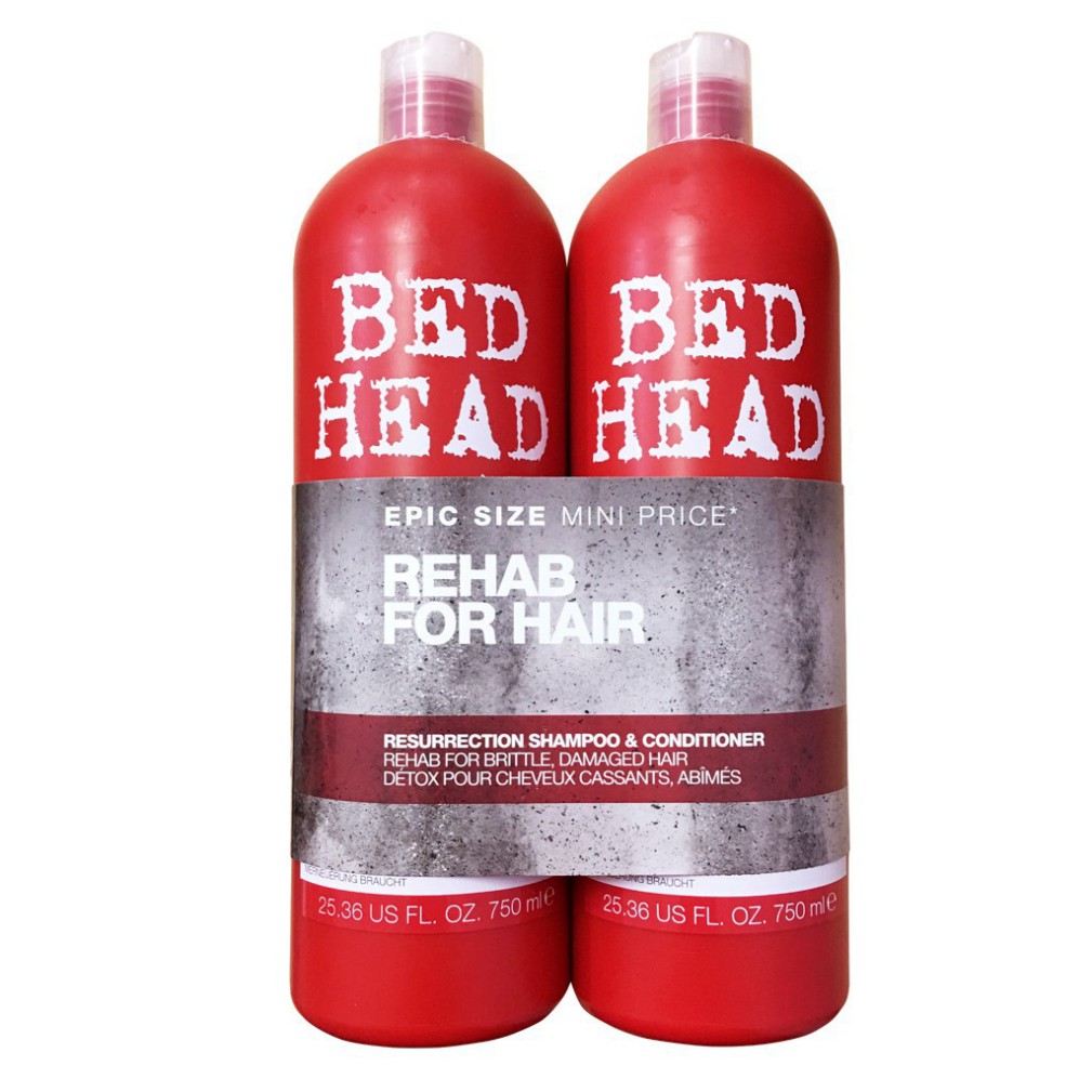 [cặp gội xả] dầu gội xả tigi đỏ bed head dành cho tóc hư tổn, làm thơm tóc, mang lại sự mượt mà, cặp dầu phục hồi tóc xơ