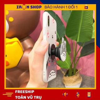 ỐP LƯNG IPHONE - ỐP LƯNG CÚN YÊU VÀ TOTORO (Tặng Popsocket)