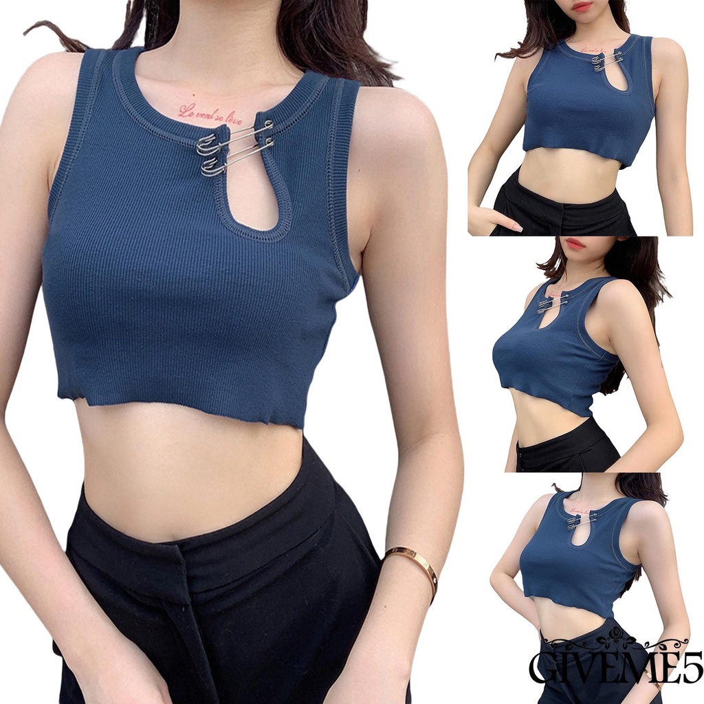 Áo Lửng Không Tay Thời Trang Quyến Rũ Cho Nữ