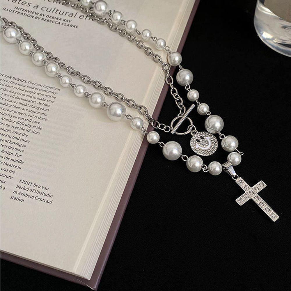 Vòng cổ Hợp Kim Mặt Hình Thánh Giá Đính Đá Nhân Tạo Thời Trang