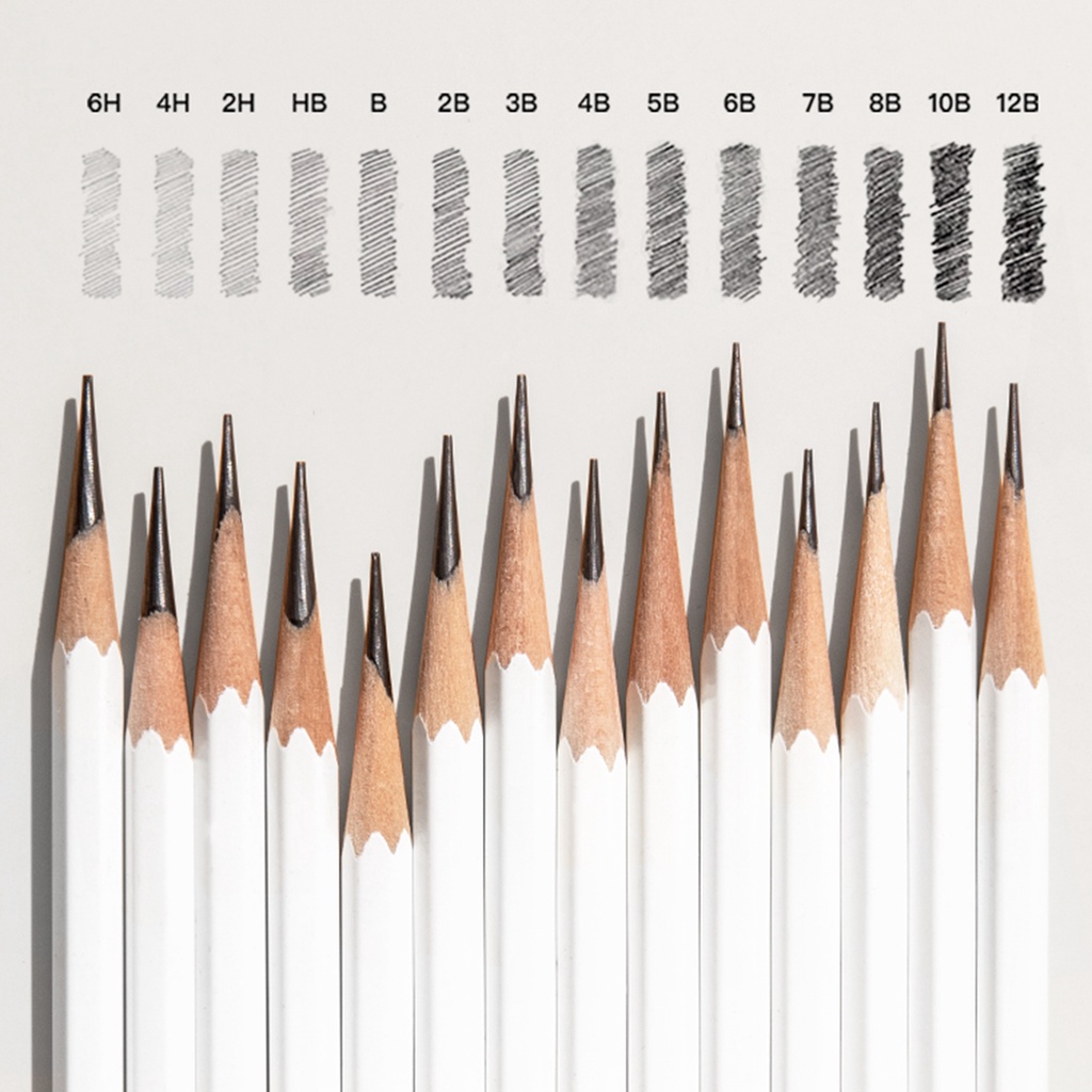 Set 14 Bút Chì Gỗ HB / 2B / 4B Chuyên Dụng Cho Học Sinh