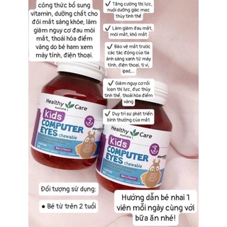 Viên uống DHA (60v) bổ sung omega-3 cho trí não bé từ 4 tháng tuối Healthy Care Kids High Strength DHA, Úc