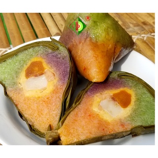 Bánh Ú Ba Màu nhân mặn (Bánh ú Sắc) [Bánh tét Trà Cuôn Hai Lý tại Trà Vinh]