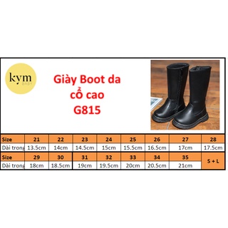 Giày boot da cổ cao cho bé G815