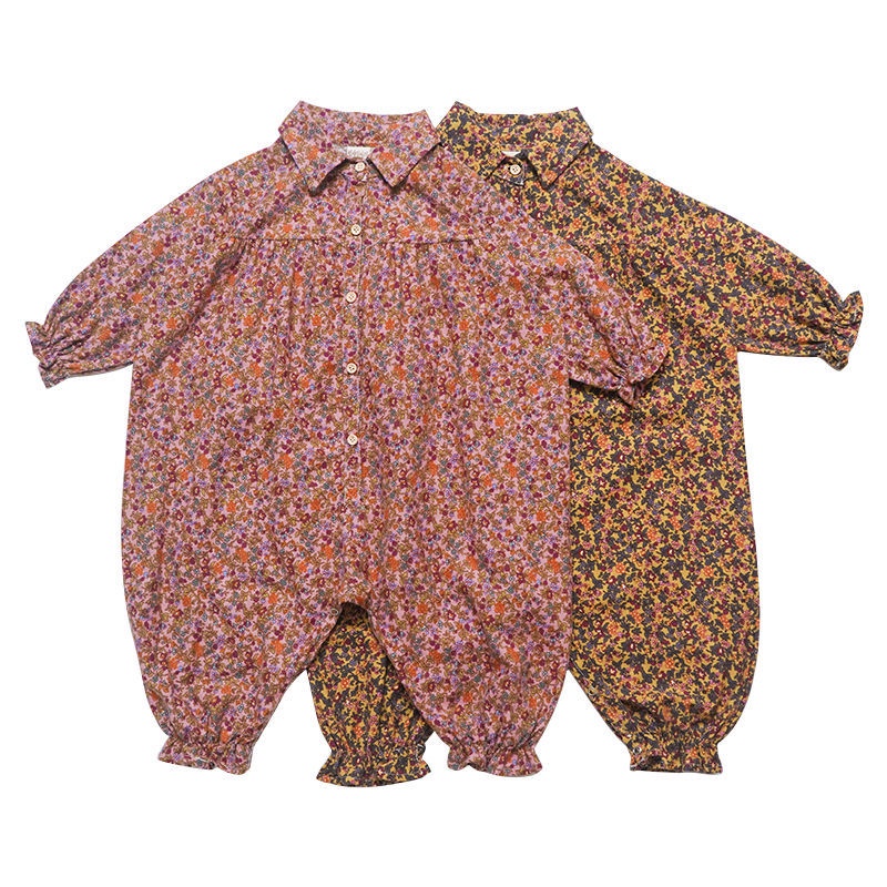 Áo Liền Quần Dáng Rộng Phong Cách Phương Tây Thời Trang Xuân Thu Mới Cho Bé Gái