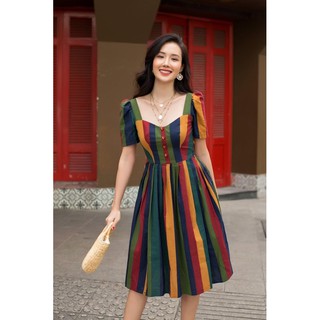 Đầm dạo phố, đầm công sở Sò vintage