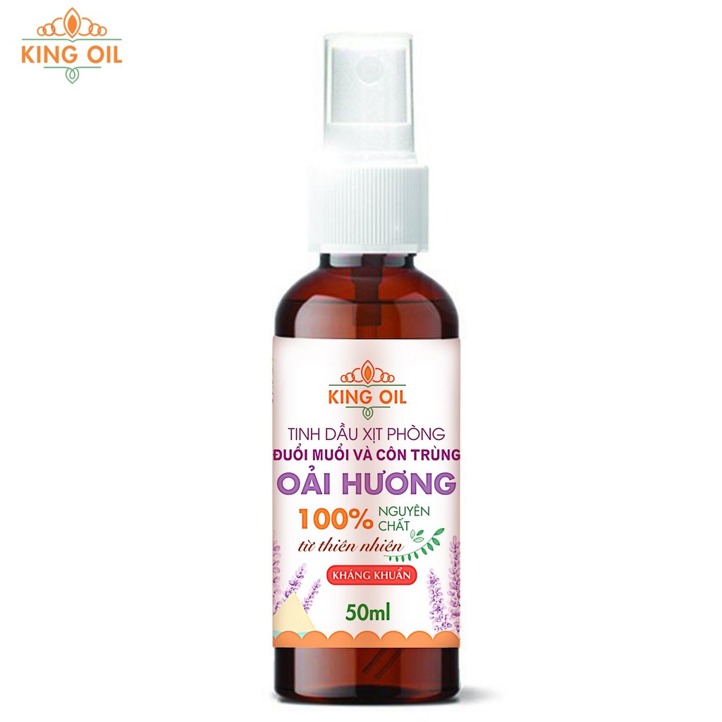 Bình xịt phòng 50ml tinh dầu Oải Hương/ Cam ngọt/ Lavender/ Bưởi/ hoa lài/ Bạc hà/ Sả chanh/ Quế - khử mùi và đuổi muỗi