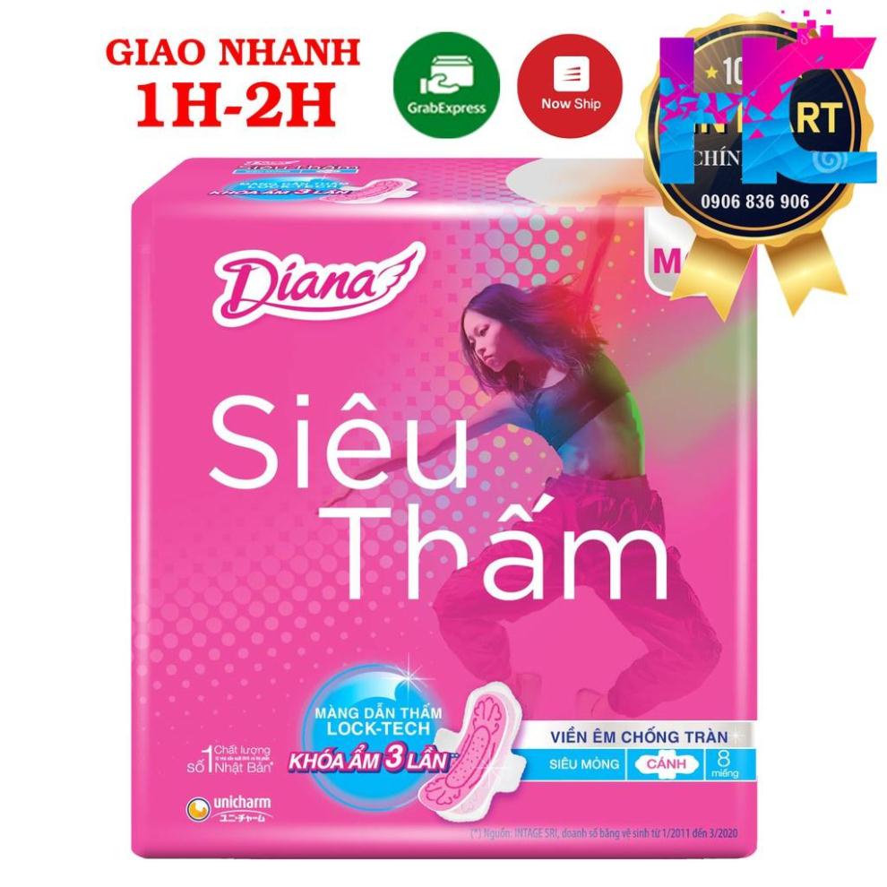 Băng vệ sinh Diana siêu thấm siêu mỏng cánh và không cánh