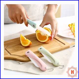 Dao Sứ Gọt Hoa Quả Gấp Gọn Không Gỉ Set { H }