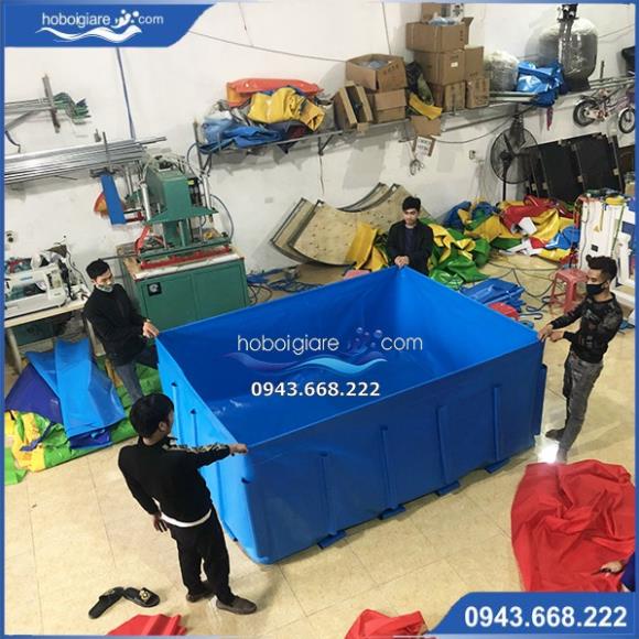 bồn bạt nuôi cá koi, bể bạt nuôi cá khung kim loại,hồ bạt nuôi cá, bể cá bằng bạt pvc,bể bạt nuôi dưỡng cá kt 2x1.5x0.8m