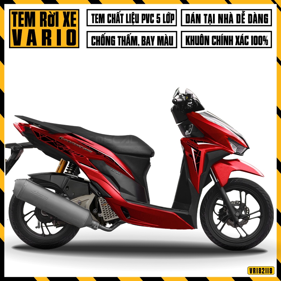 Decal Vario/Click 2018-2021 Hoạ Tiết 3D Bắt Mắt | VR182118VR | Tem Rời PVC Chống Nước, Dễ Dán Tại Nhà