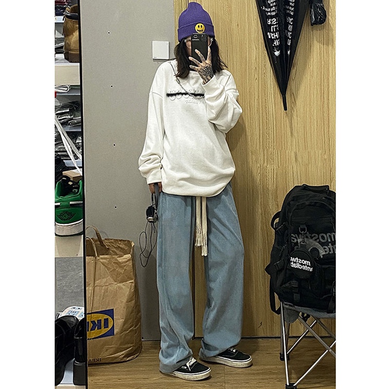 Quần ống rộng phong cách Nhật Bản dành cho cả nam và nữ