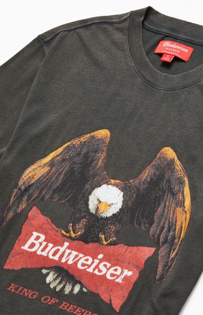 Áo thun ngắn tay chính hãng PACSUN X BUDWEISER 2018