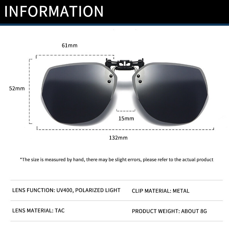 Kính Chống Nắng Phân Cực Không Gọng Thiết Kế Dạng Kẹp Mới Cho Nam Và Nữ