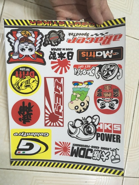 Tem logo japan jdm mèo Shoei