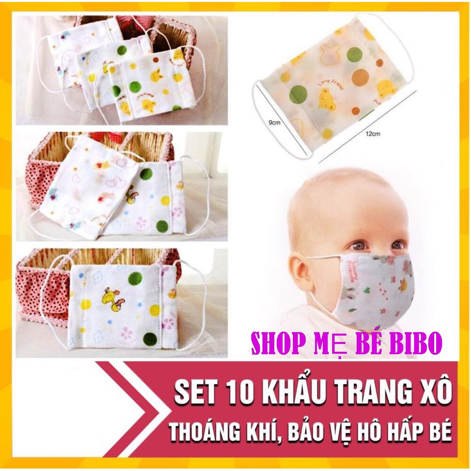 SET 2 KHẨU TRANG VẢI XÔ XUẤT NHẬT CHO BÉ