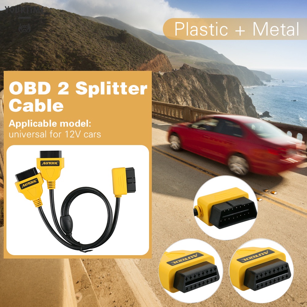Dây cáp chia đầu cắm OBD II OBD2 16 pin sang 2 cổng 16pin
