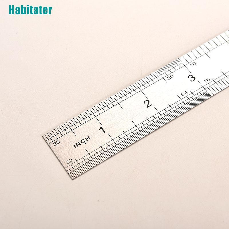 Thước Đo Hai Mặt Bằng Kim Loại Không Gỉ 30cm Độ Chính Xác Cao