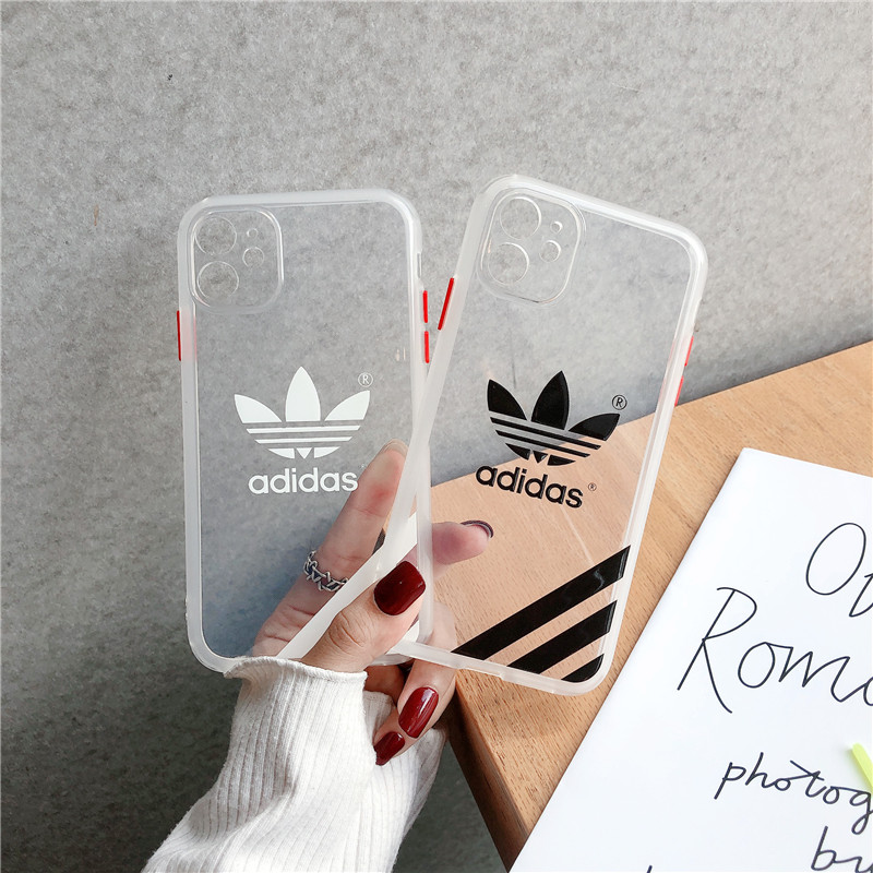 Ốp điện thoại silicone mềm trong suốt in hình logo ADIDAS thời trang cho Iphone 11 Pro Max X Xr 6 7 8 Plus