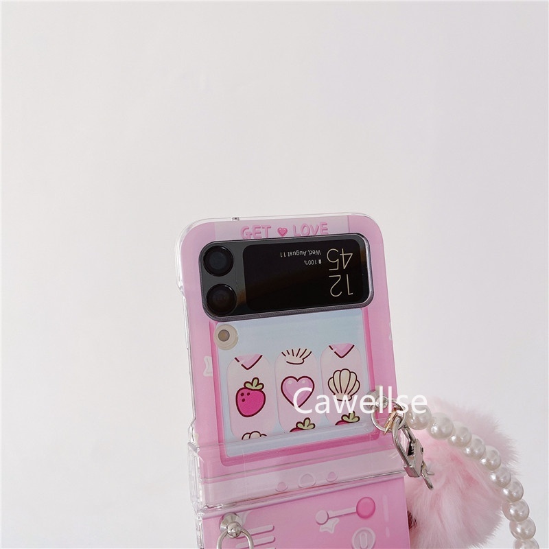 Ốp Điện Thoại Nắp Gập Trong Suốt Họa Tiết Hoạt Hình Dễ Thương Chống Sốc Cho Samsung Galaxy Z Flip 4 Z Flip 3 Zflip 3 3