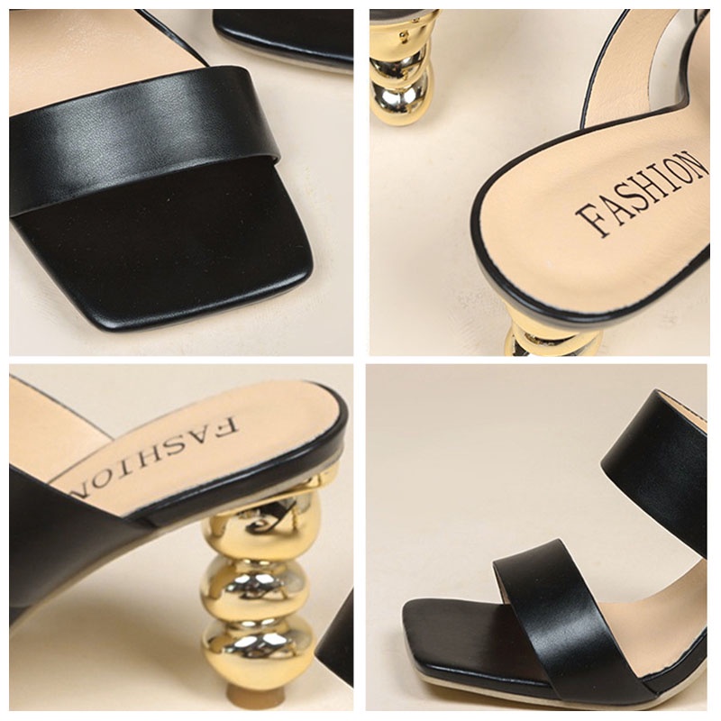 Dép cao gót XIELUAIZTA 8cm da PU thời trang dành cho nữ big size 35-42