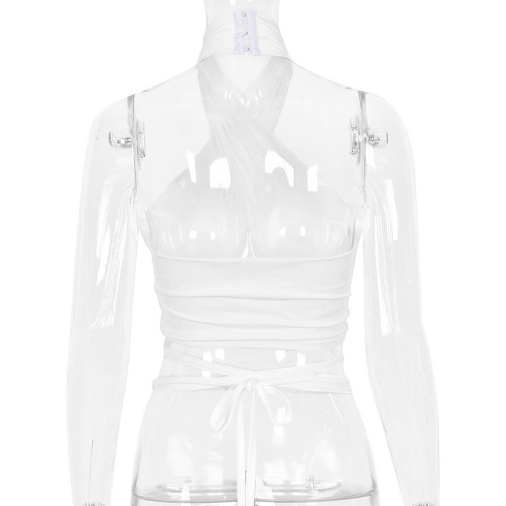 Áo Lửng Hai Dây Màu Trơn Gợi Cảm Cho Nữ