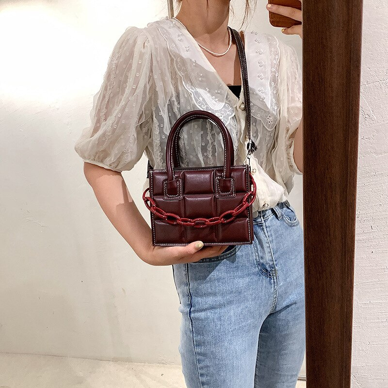 Túi Xách JASMIN NOIR Da Pu Dáng Vuông Cỡ Nhỏ Thiết Kế Đơn Giản Thời Trang Cho Nữ