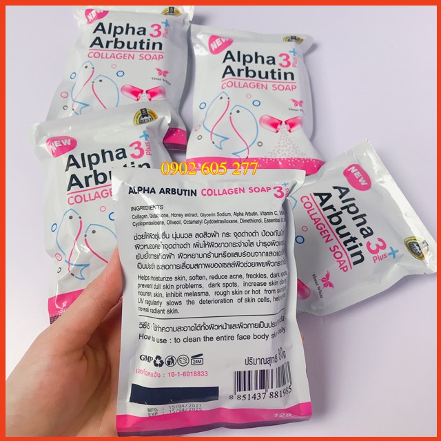 [Hàng chính hãng] Xà Phòng 2x Alpha 3 Plus Arbutin Collagen Plus Whitening Thái Lan 80g