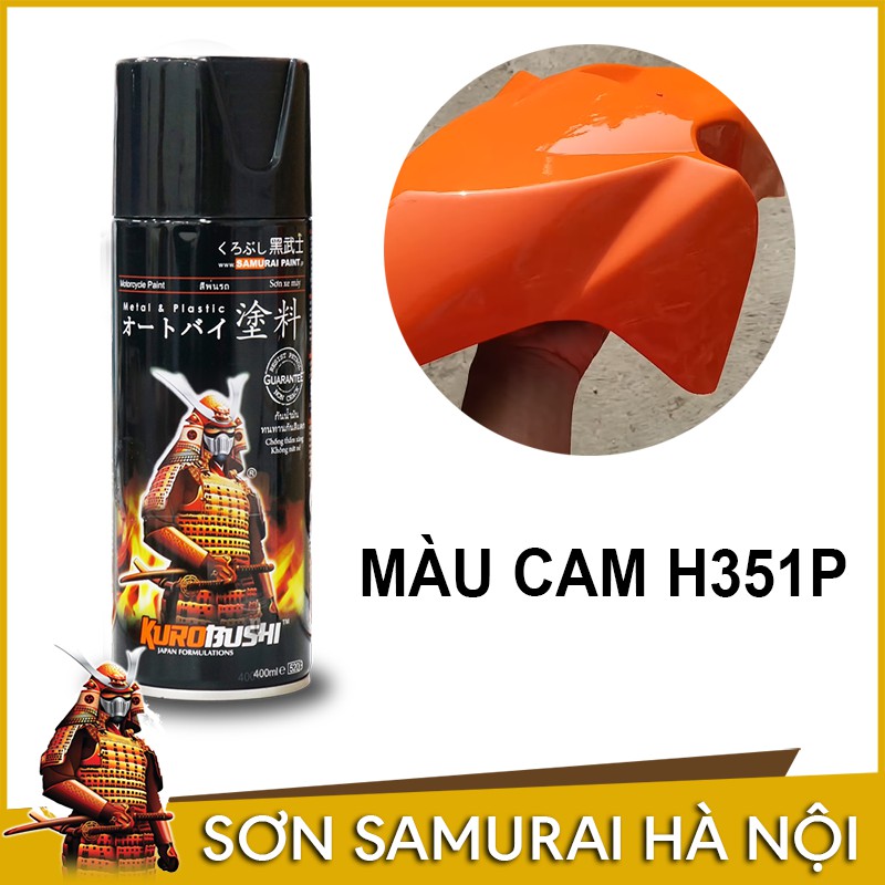 Chai Sơn Samurai Màu Cam Ngọc Trai H351P