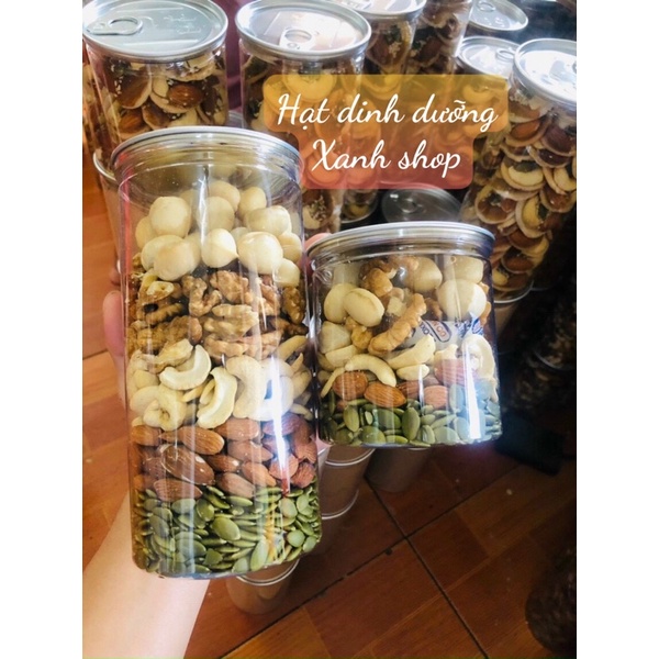 Mix 5 Loại Hạt Siêu Ngon 300gr: Macca, Điều, Óc Chó, Hạnh Nhân, Bí Xanh - Hạt Dinh Dưỡng Xanh Shop