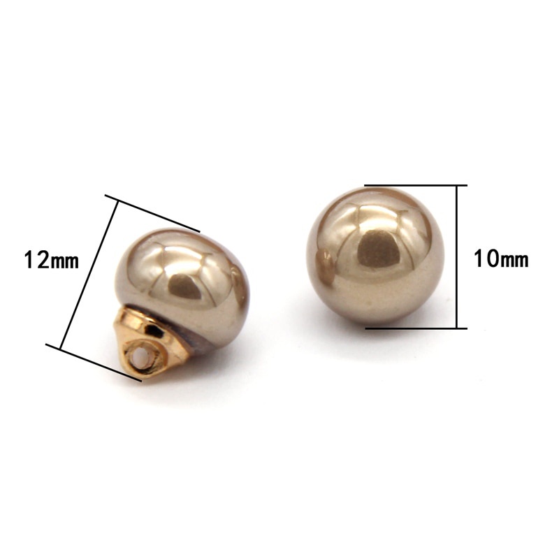 Set 10 nút ngọc trai nhân tạo mini 10mm dành cho trang trí áo sơ mi đầm cưới