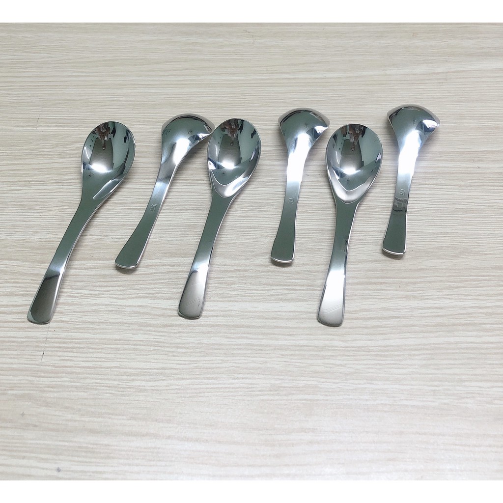 Muỗng ăn inox không gỉ sâu lòng , size nhỏ dài 13.8cm , hiệu TH