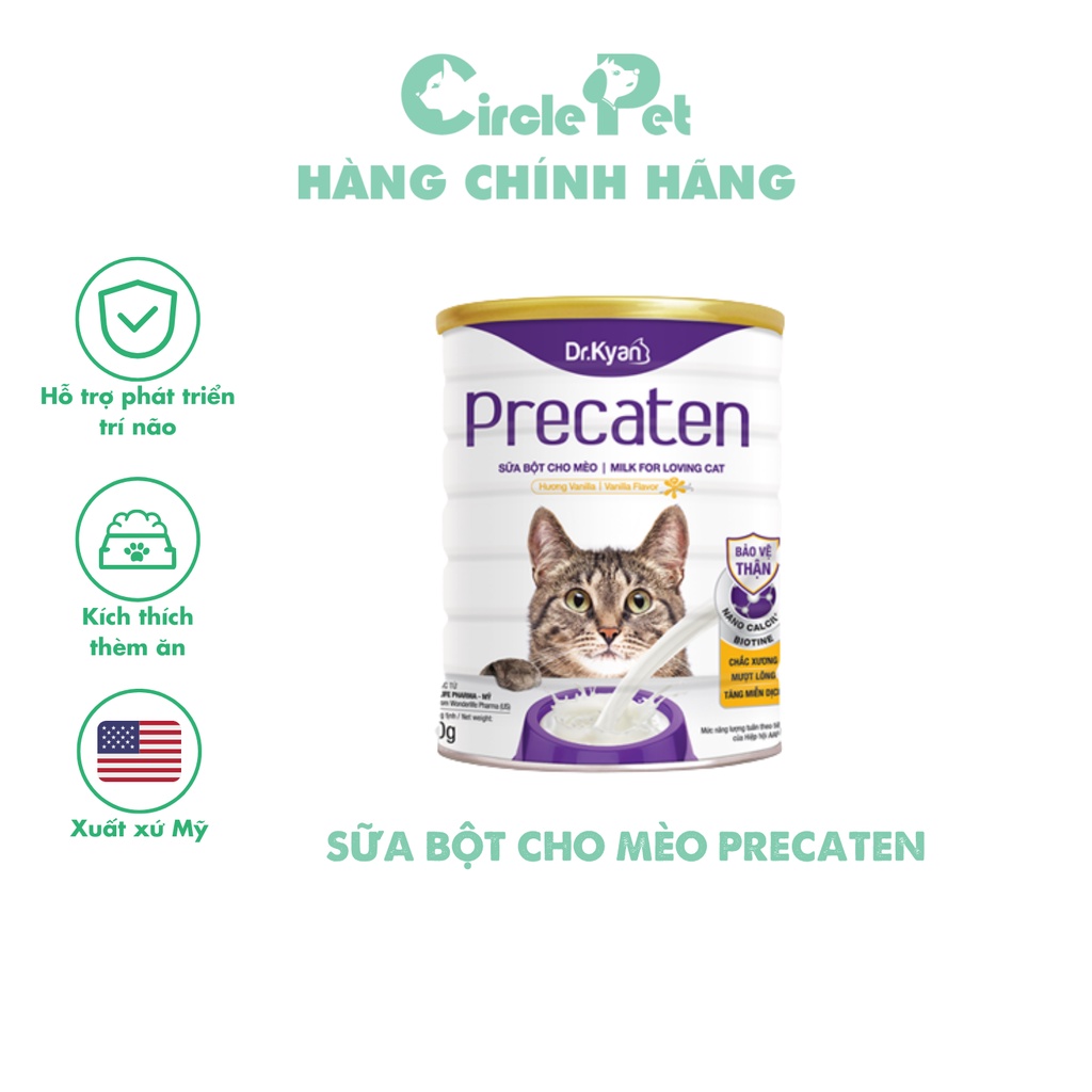 Sữa Bột Cho Mèo Precaten Dr. Kyan Giàu Dinh Dưỡng Hỗ Trợ Phát Triển Trí Não - Circle Pet