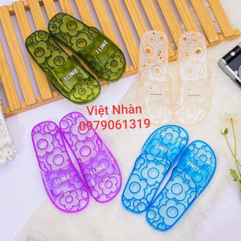 Dép mát-xa nhựa Hàn Quốc đi trong nhà, đi trong nhà tắm, chống trơn trượt