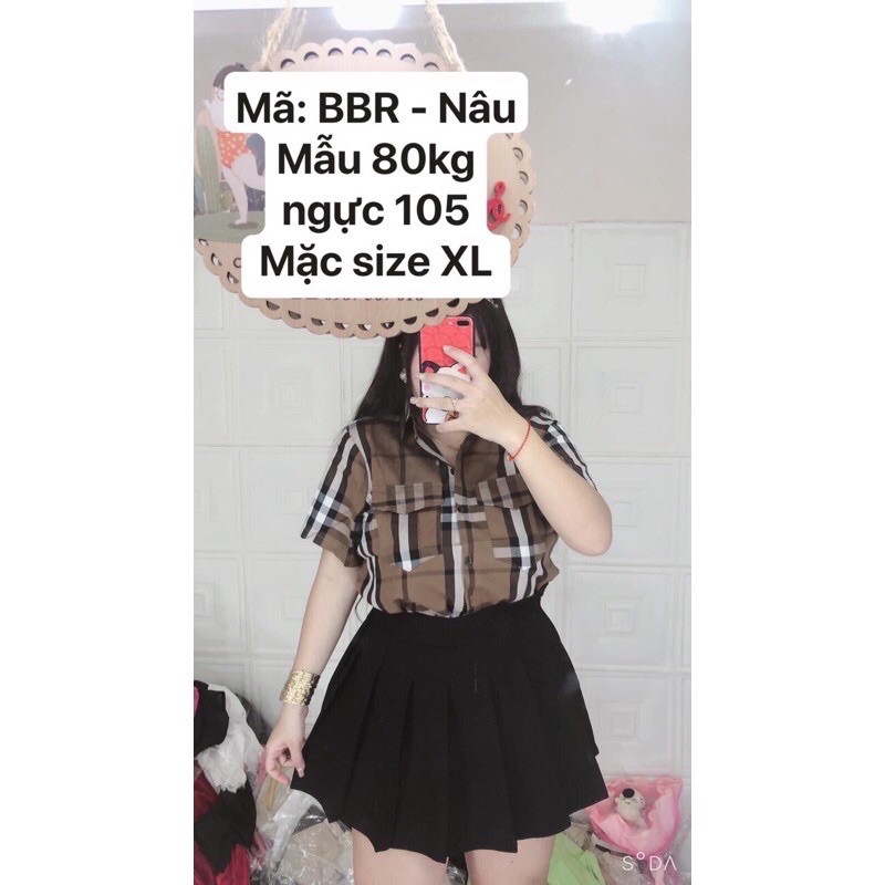 [CÓ SẴN] ÁO SƠ MI BBR TAY NGẮN BIGSIZE 55-90kg  bigsize đẹp xinh dự tiệc đầm trắng giá rẻ size lớn