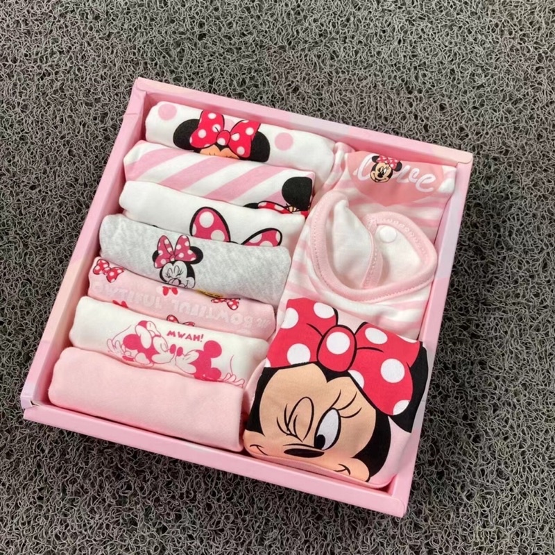 Hộp 10 chiếc yếm Mickey cho bé gái, yếm cổ cho bé, khăn yếm trẻ em