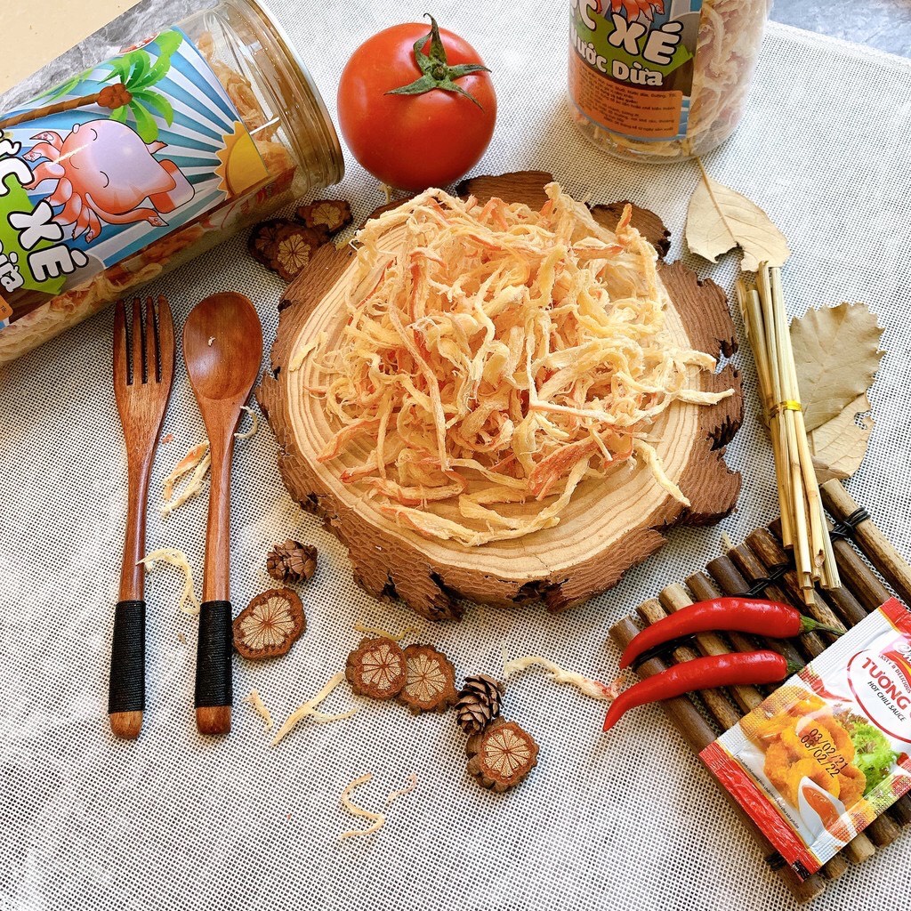 Mực xe hấp nước dừa hũ 200g , Ăn vặt MiXu Food- đồ khô (LOẠI 1 THƯỢNG HẠNG)- Hoàn đổi 100% nếu ko đúng mô tả | BigBuy360 - bigbuy360.vn