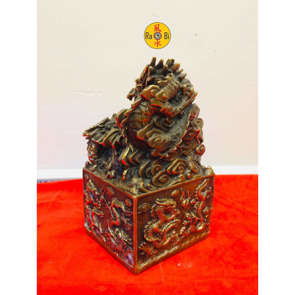 Cửu Long Kim Ấn - Ấn 9 Rồng - Tượng Đồng Phong Thủy