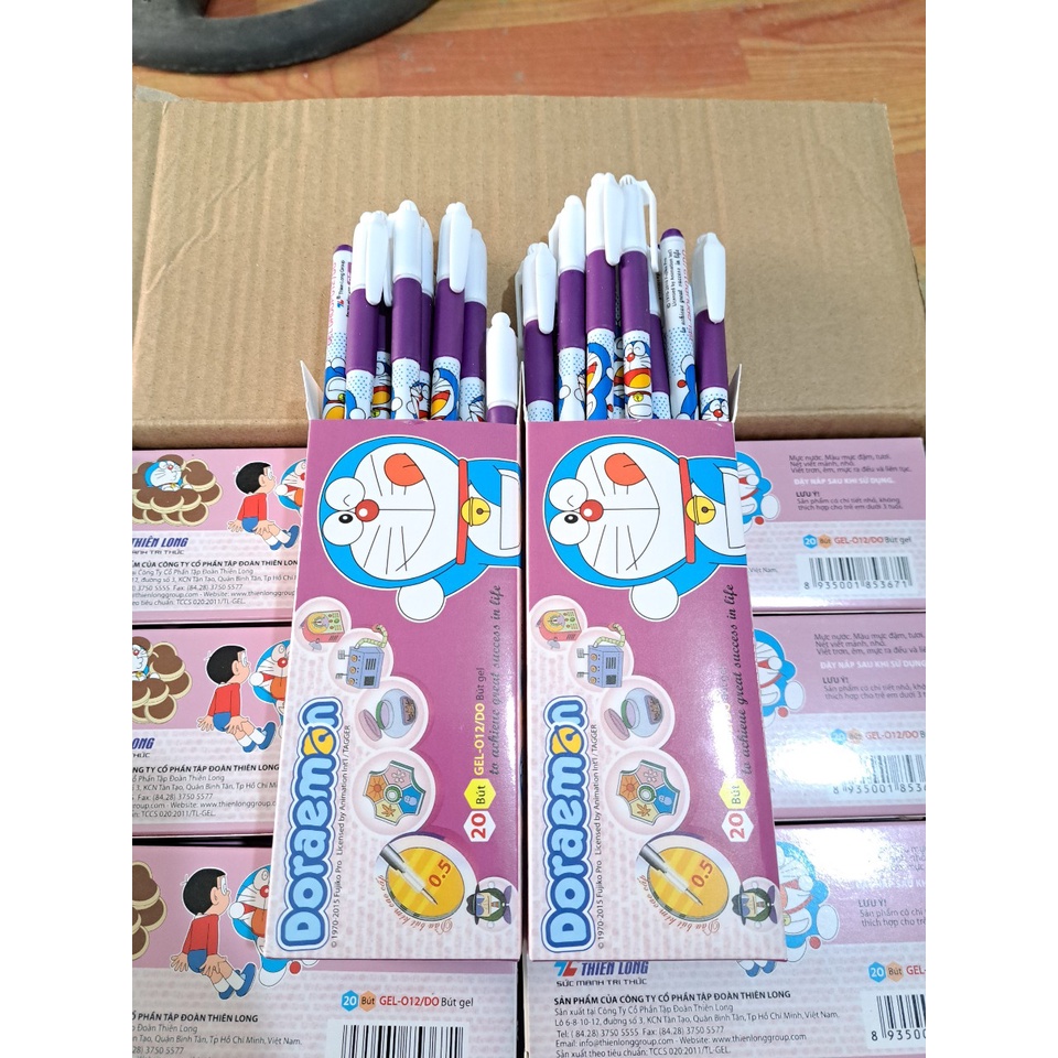 Combo 02 Hộp 40 Cây Bút Gel Doremon Mực Tím