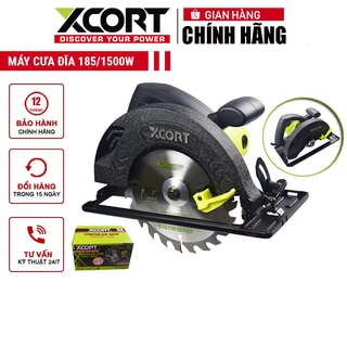 Máy cưa gỗ cầm tay dùng điện 1500w xcort model xmy03-185 tặng kèm lưỡi 185mm